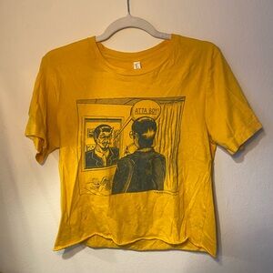 Blaze Brooks Atta Boy! Yellow Crop Top